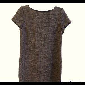 Zara Woman Gray Tweed Gingham Short Sleeve Dress Size Small